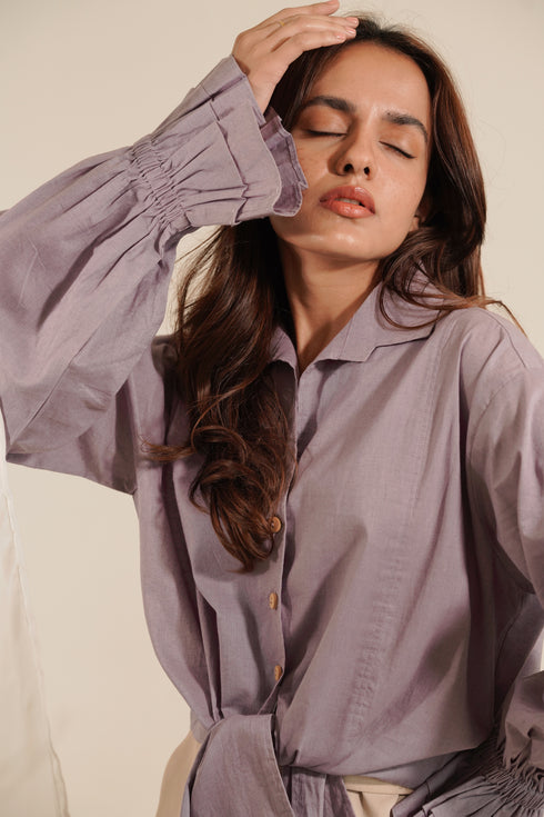 Organic Cotton Lavender Lilac Knotty Top