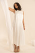 Off White Soya Fabric Long Dress