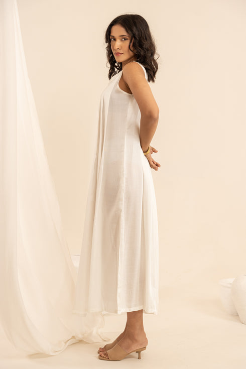 Classic English Ankle Length Lotus Dress