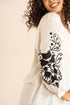 White Milk Fabric Embroidered Puff Sleeves Top