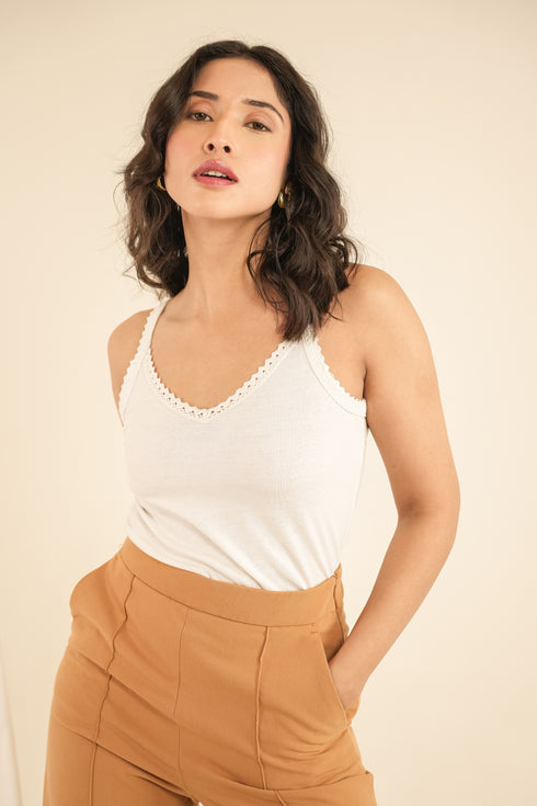 Lacy lines Ooganic cotton top