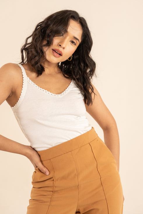 Lacy lines Ooganic cotton top