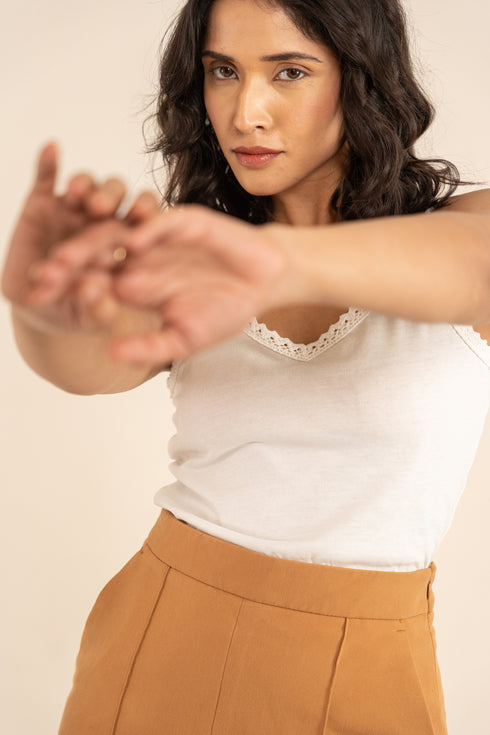 Lacy lines Ooganic cotton top