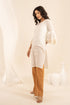 Off White Soya Fabric Lacy Sleeves Kurta