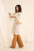 Off White Soya Fabric Lacy Sleeves Kurta