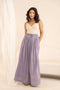 Lavender Lilac Organic Cotton Full Length Skirt