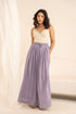 Lavender Lilac Organic Cotton Full Length Skirt