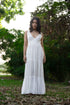 Off White Milk Fabric Multilayered Gathered Dress