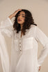 Off White Milk Fabric Long Kurta