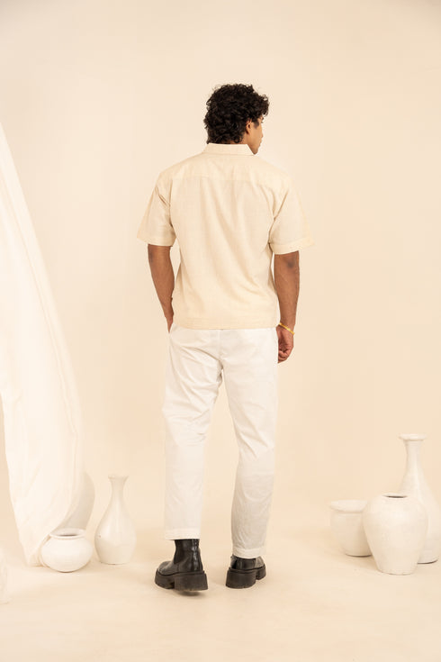 Handspun Cotton Regular Fit Short Sleeved Shirt