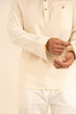 Handspun Cotton Regular Fit Full Sleeves Short Kurta