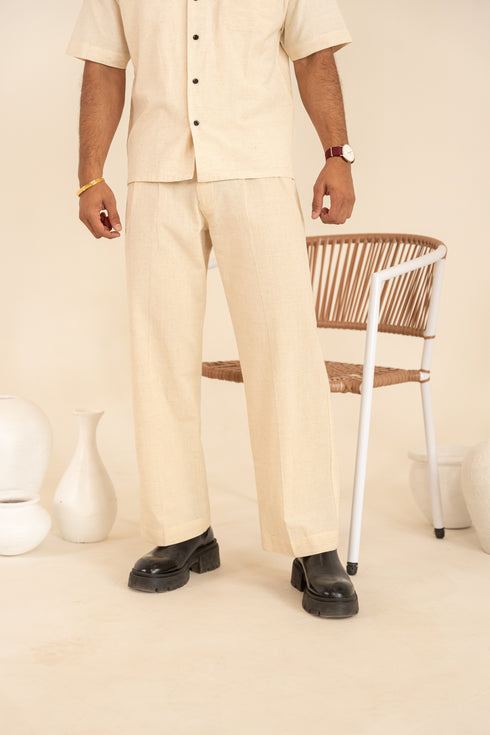 Handspun Cotton Regular Fit Straight Pants
