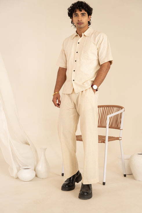 Handspun Cotton Regular Fit Straight Pants