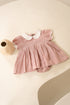 Yarn Dyed Organic Cotton Collared Onesie Dress