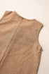 Beige Yarn Dyed Organic Cotton Romper Suit