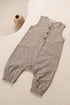 Grey Yarn Dyed Organic Cotton Rompar Suit