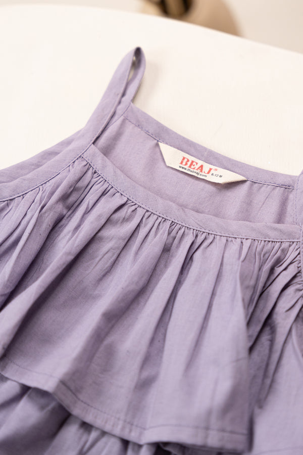 Lavender Lilac Organic Cotton Tiered Top