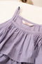 Lavender Lilac Organic Cotton Tiered Top