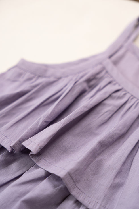Lavender Lilac Organic Cotton Tiered Top