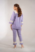 Lace Trimmed Organic Cotton Lilac Lavander Pyjamas Set