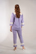 Lace Trimmed Organic Cotton Lilac Lavander Pyjamas Set