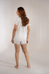 Lace Trimmed Organic Cotton White Short Pyjamas Set